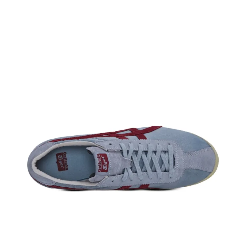 Onitsuka Tiger Corsair Vin Slip Resistant Low Top Casual Shoes Unisex Gray Red-3