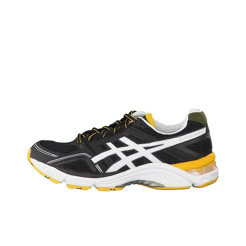 Asics Gel-Foundation 11 Cushioning Anti-Slip And Wear-Resistant Low-Top Running Shoes Men's Black White Yellow-0