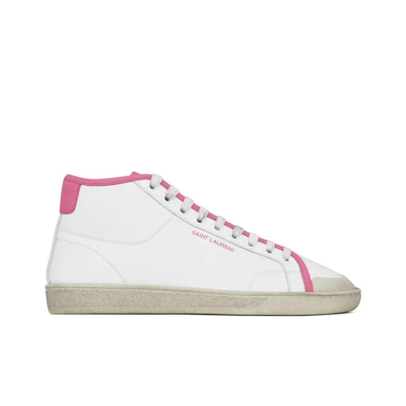 SAINT LAURENT Logo Mid Top Sneakers Women's-1