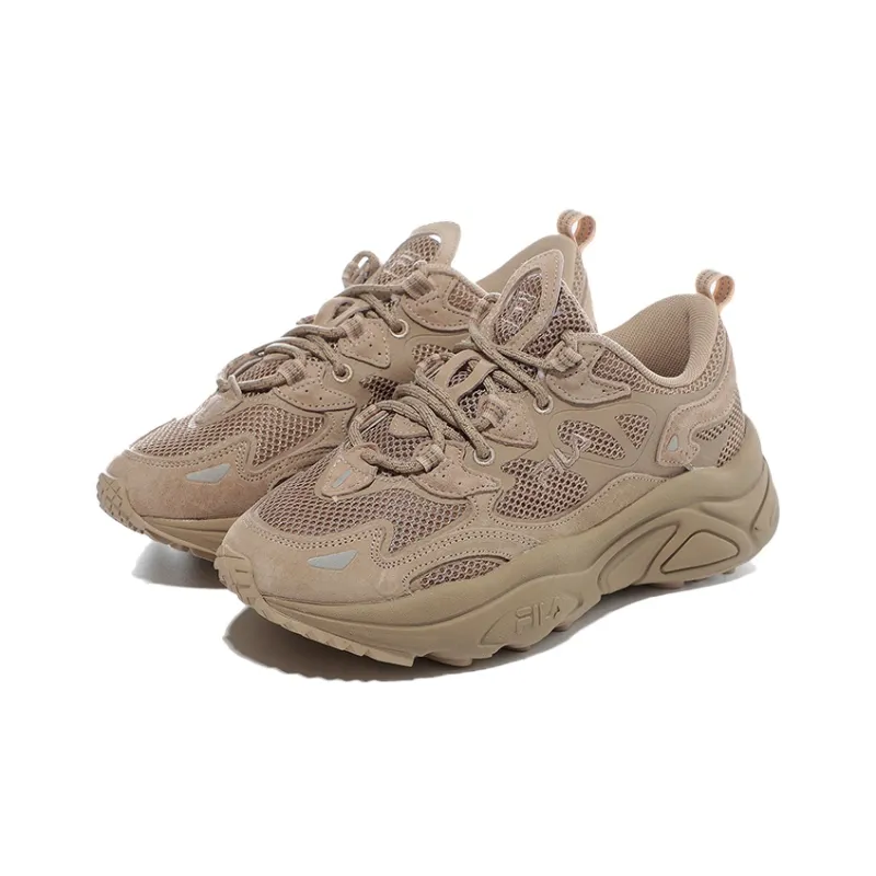FILA Cushioned Slip Resistant Abrasion Resistant Low Top Casual Shoes Unisex Dark Coffee Korean Style-2