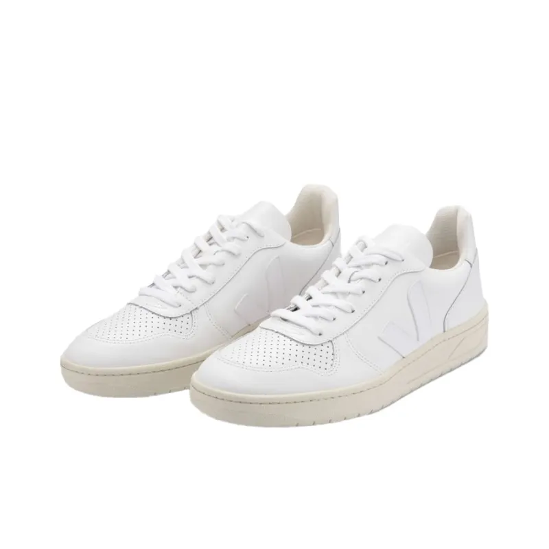VEJA V 10 Leather White White-2