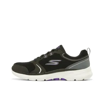 Skechers Go Walk 6 Low Top Running Shoes Women's Black White