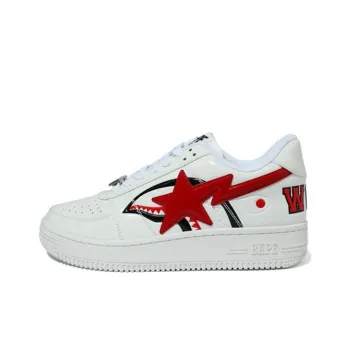 A BATHING APE Bape Sta Low Stylish Skateboarding Shoes Men's White