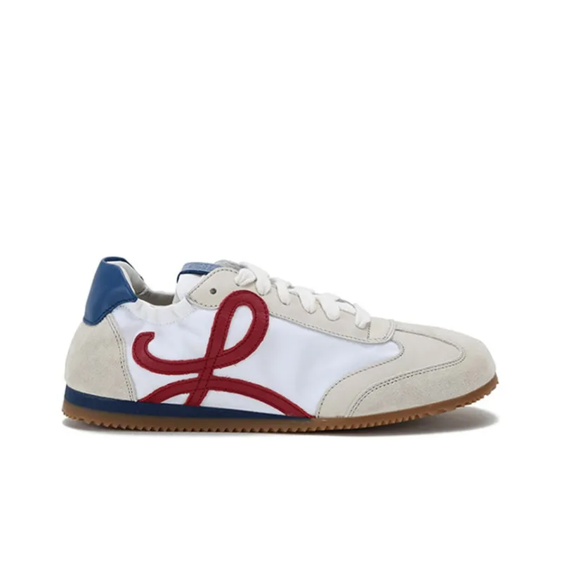 LOEWE Ballet Runner Slip Resistant Low Top Running Shoes Women's White Blue Tail-1