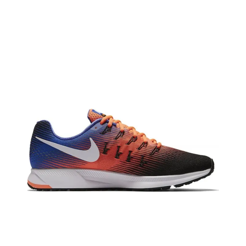 Nike Pegasus 33 Running Shoes Men Low Top Black/Orange-1