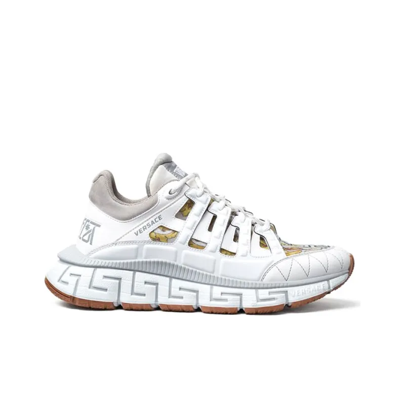 VERSACE Trigreca White Grey Barocco Print Women's-1
