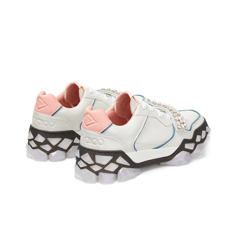 Jimmy Choo Diamond Low Top Casual Shoes Women's Ivory White-3