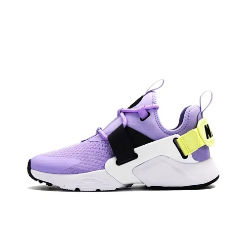 Nike Huarache City Running Shoes Women's Low-Top Purple/Black/Yellow