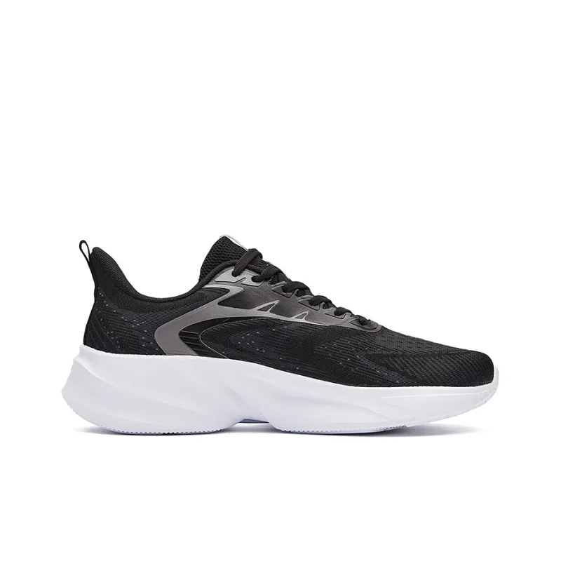 361° Slip Resistant Breathable Low Top Running Shoes Men's Black Gray-1