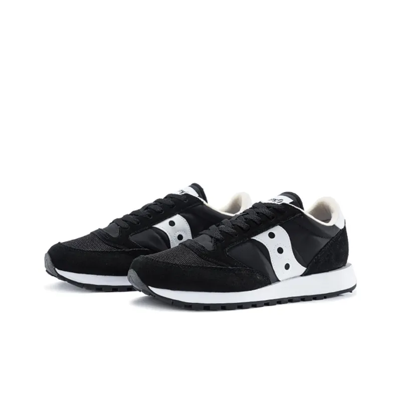 Saucony Jazz Abrasion Resistant Breathable Low Top Running Shoes Men's Black White Standard M-2