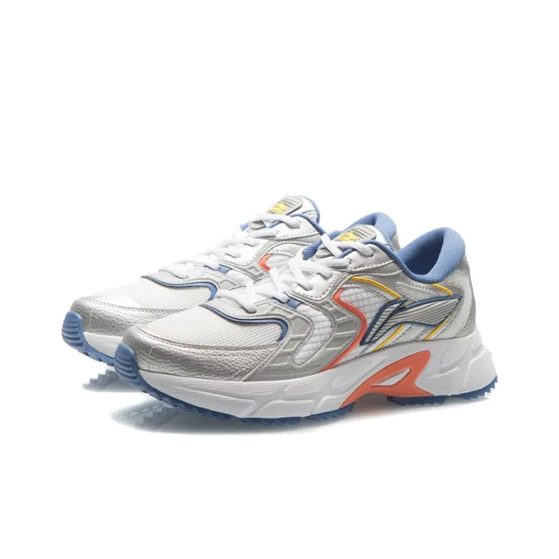LiNing Breathable Low Top Running Shoes Men's Gray Green-2