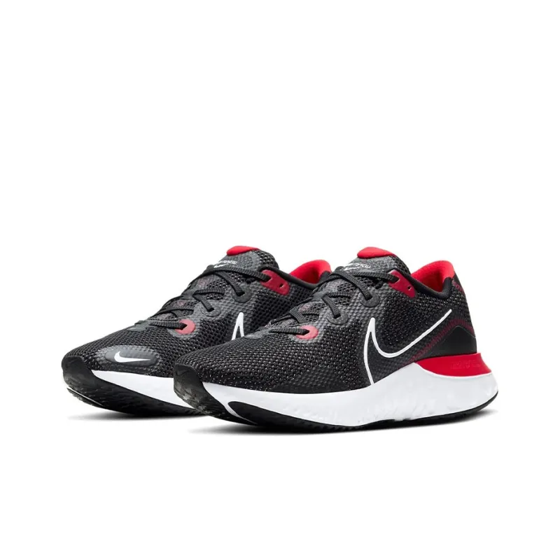 Nike Renew Run 4E Wide 'Black University Red'-2