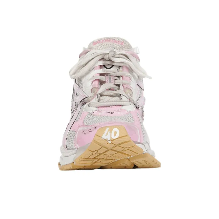 Balenciaga Runner Sneakers 'White Baby Pink Mesh And Nylon' Women's-2
