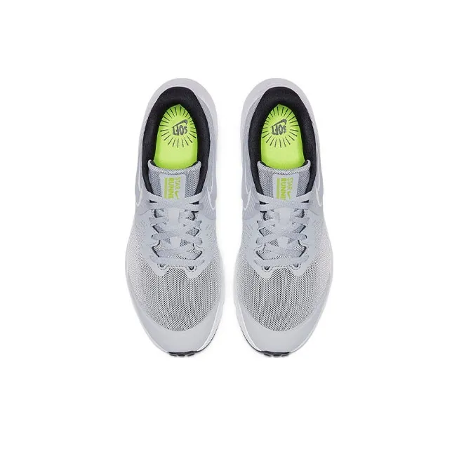 Nike Star Runner 2 Cushioned Anti-Slip And Wear-Resistant Lightweight Low-Top Running Shoes GS Gray White-2