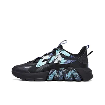 XTEP Cushioning Anti-Slip And Wear-Resistant Low-Top Casual Shoes Men's Black Green Blue