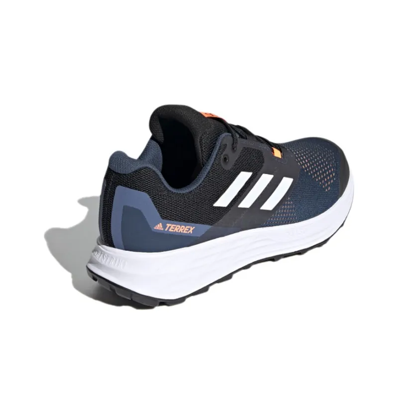 Adidas Terrex Two Flow Low-Top Running Shoes Men's Blue Gray-3