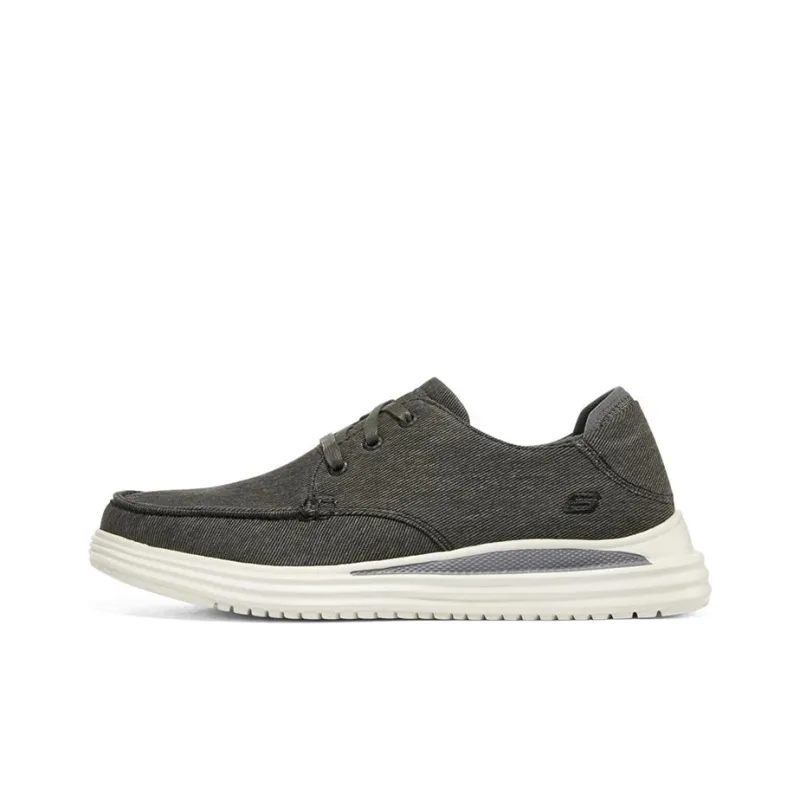 Skechers Proven Wear-Resistant Low-Top Casual Shoes Men's Black-0