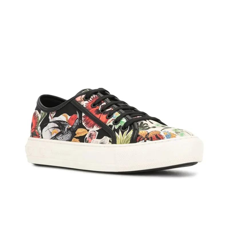 Ferragamo Skateboard Shoes Women's Low Top Black/White-2