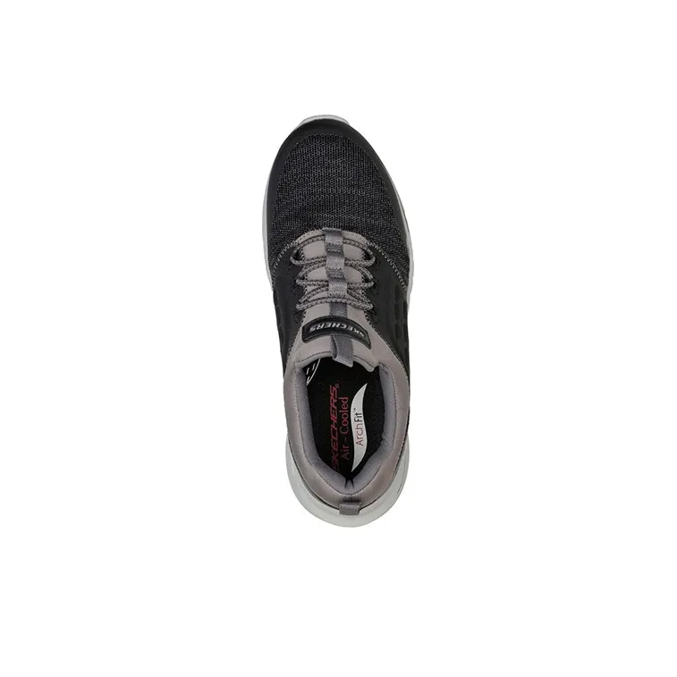Skechers Relaxed Fit Casual Shoes Men Low Top Black/Gray-3