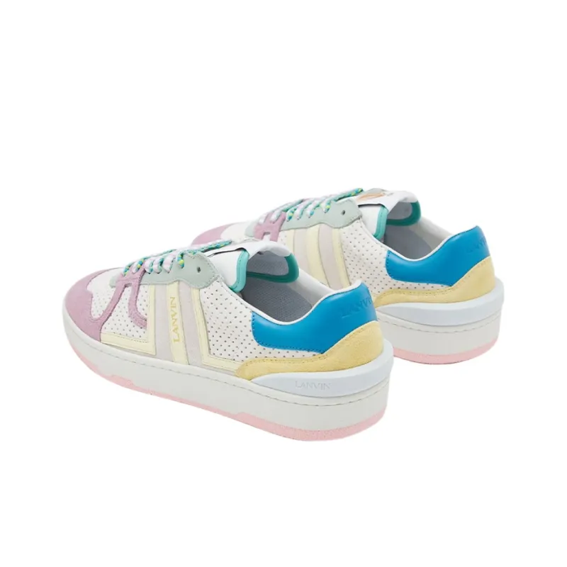 Lanvin Clay Low Top Stylish Skateboarding Shoes Men's White Yellow Valentine's Day Limited Edition-2