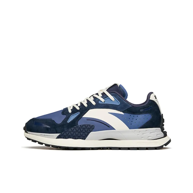 Anta Cushioning, Slip Resistant, And Abrasion Resistant Low Top Running Shoes Men's Blue-0