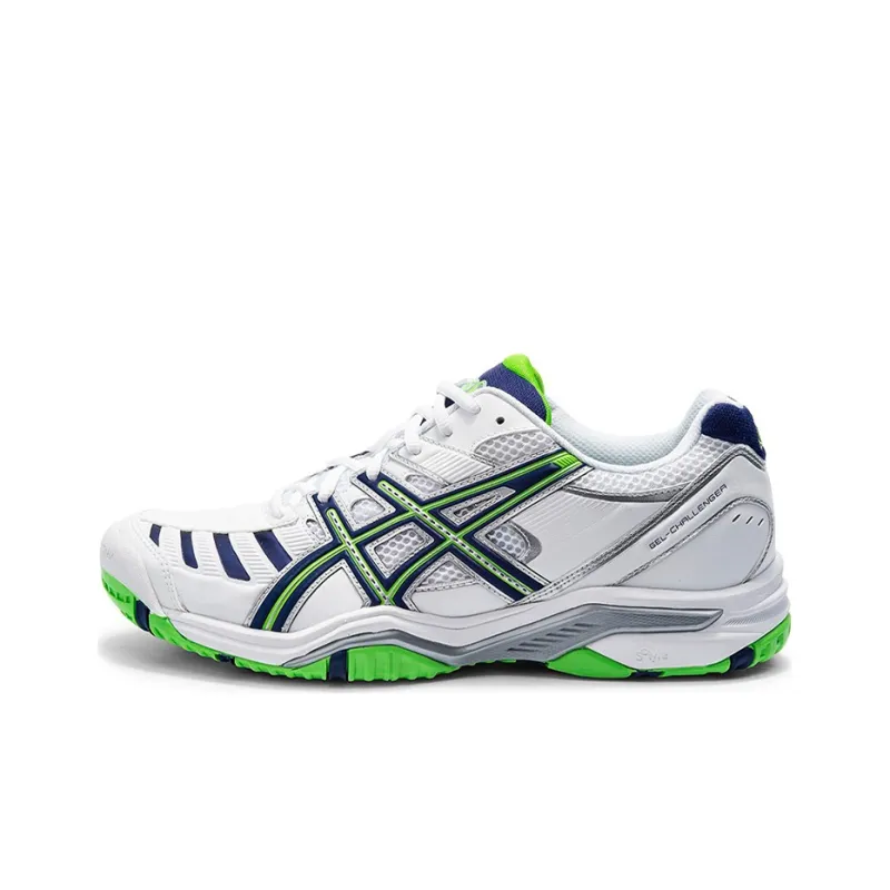 Asics Gel-Challenger 9 Wear-Resistant Low-Top Tennis Shoes Men's White Green-0