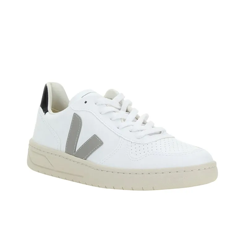 VEJA V-10 Stylish Skateboarding Shoes Women's White Gray-2