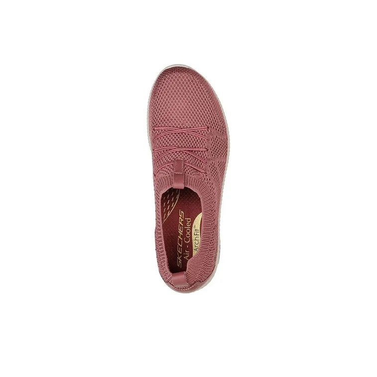 Skechers Arch Fit Low-Top Casual Shoes Women's Red-3