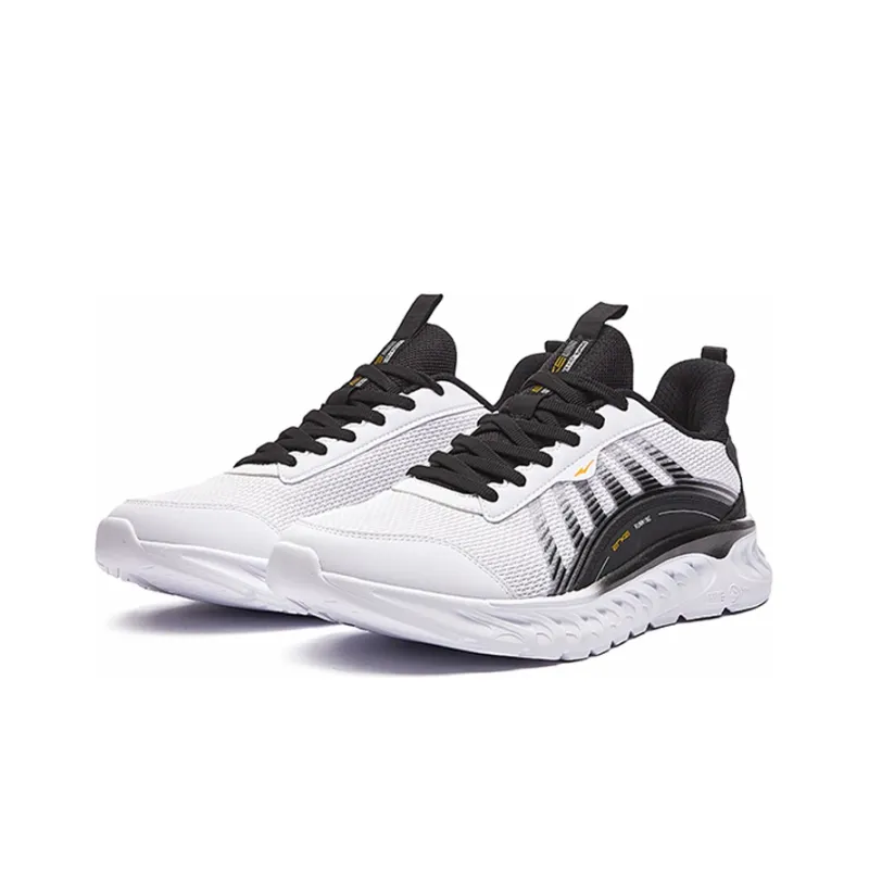 Erke Aurora Force Neutral Low Top Sports Casual Shoes Men's White Black-1