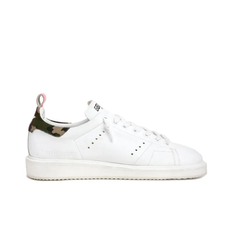 Golden Goose GGDB Starter Stylish Skateboarding Shoes Men's White Red-1