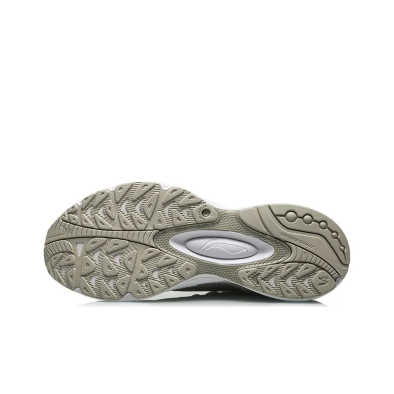 LiNing Shock Absorbing, Non Slip, Wear Resistant, Breathable And Lightweight Low Top Running Shoes Men's White-4