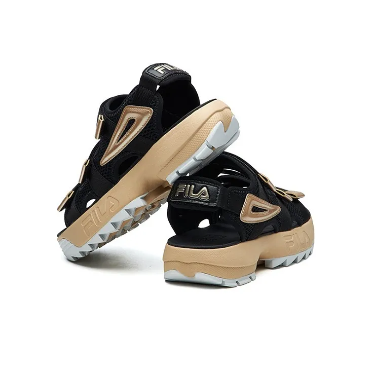 FILA FUSION Disruptor Sandals 'Black Gold' Women's-4
