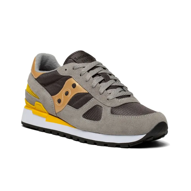 Saucony Shadow Original Running Shoes Men Low-Top Gray/Yellow/White-2