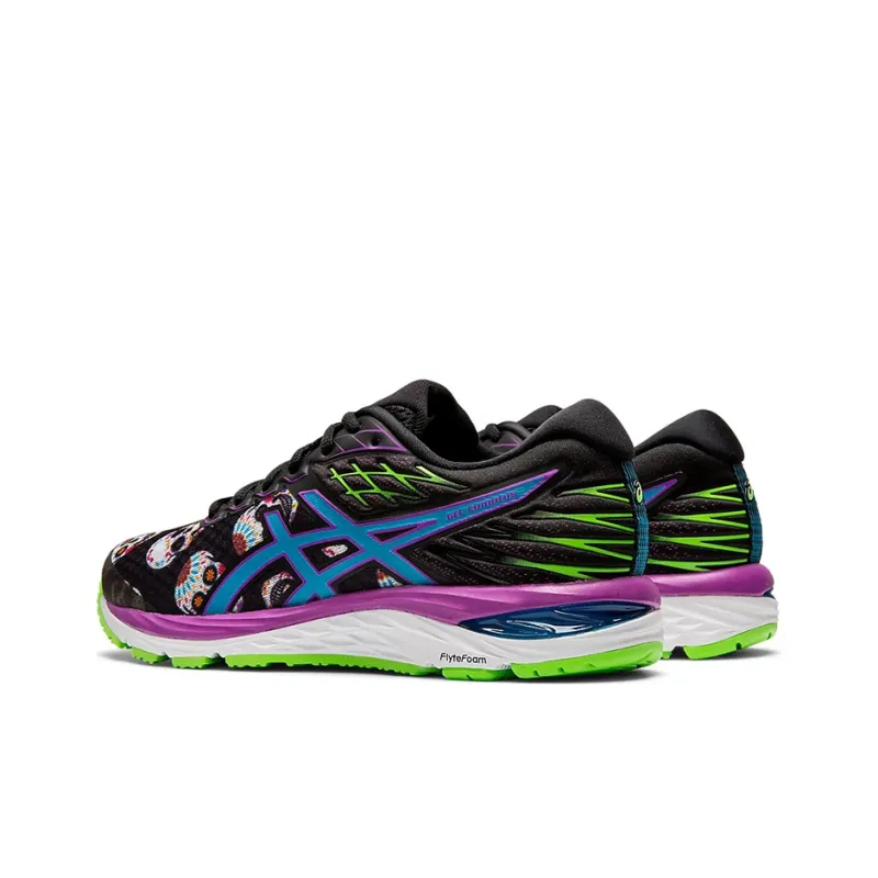 Asics Gel-Cumulus 21 Cushioned Wear-Resistant Slip-Resistant Low-Top Running Shoes Women's Black Purple-3