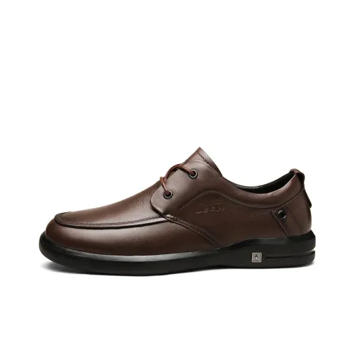 Jeep Dress Shoes Unisex Low-Top Dark Brown