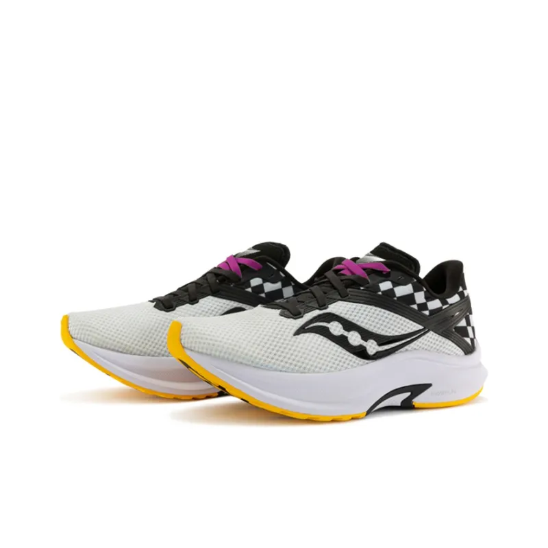 Saucony Axon 2 Cushioning Anti-Slip And Wear-Resistant Support Low-Top Running Shoes Women's Black White-2