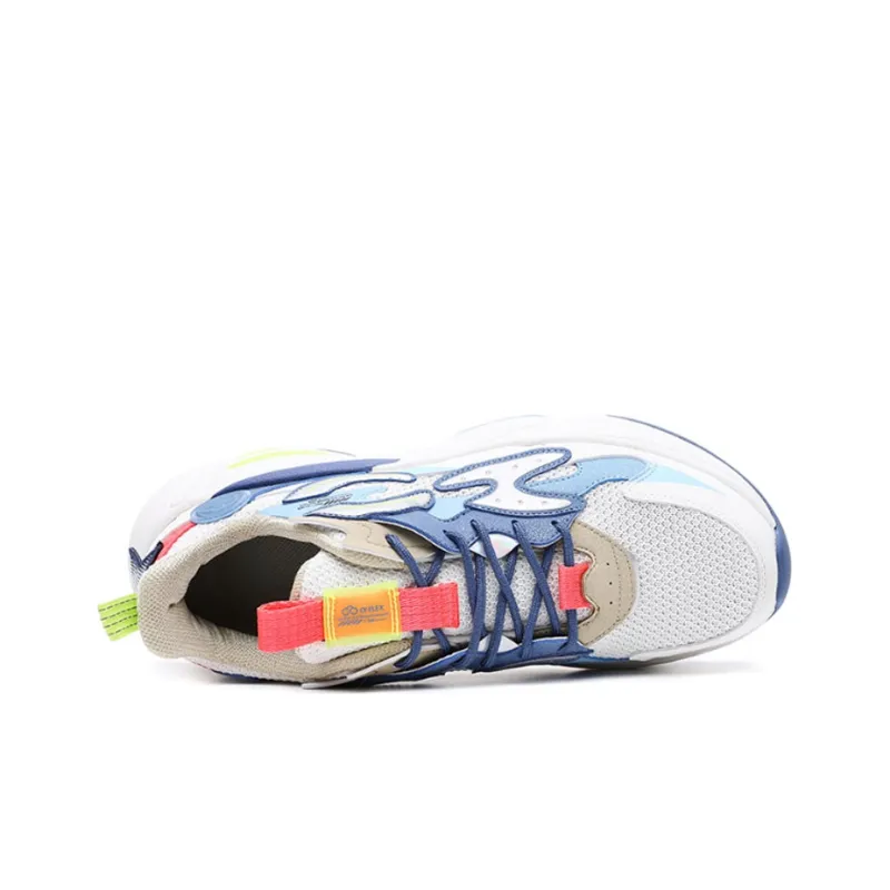 Erke Strange Bomb Running Shoes Men Low Top White/Blue-2