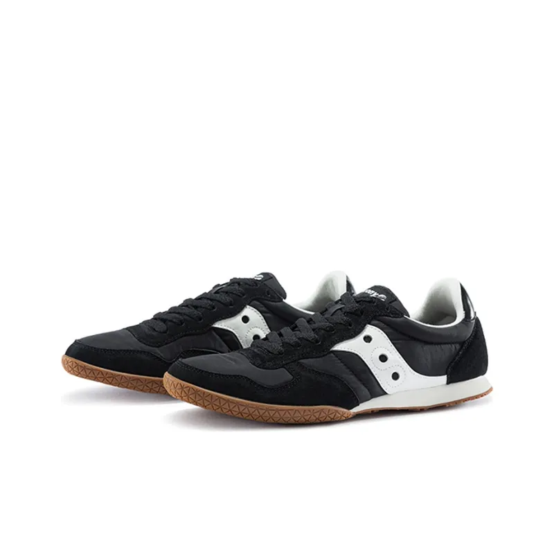 Saucony Bullet Cushioning Anti Slip Wear Resistant Breathability Low Top Running Shoes Men's Black White Standard M-2