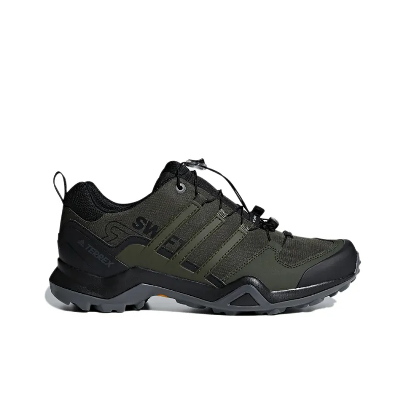 Adidas Terrex Swift R2 Anti-Slip Wear-Resistant Low-Top Trekking Shoes Men's Green Gray-1