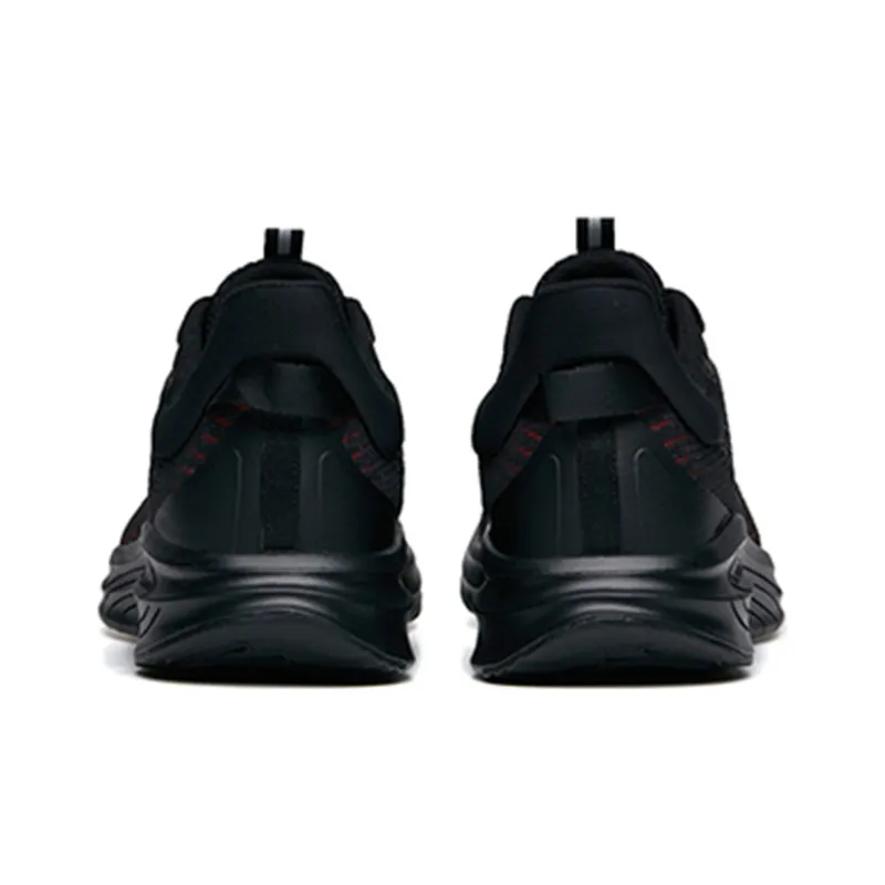 Anta Breathable Low Top Running Shoes Men's Black Red-4