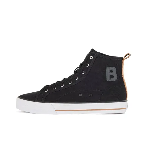 HUGO BOSS Canvas Shoes Women's High-Top Black