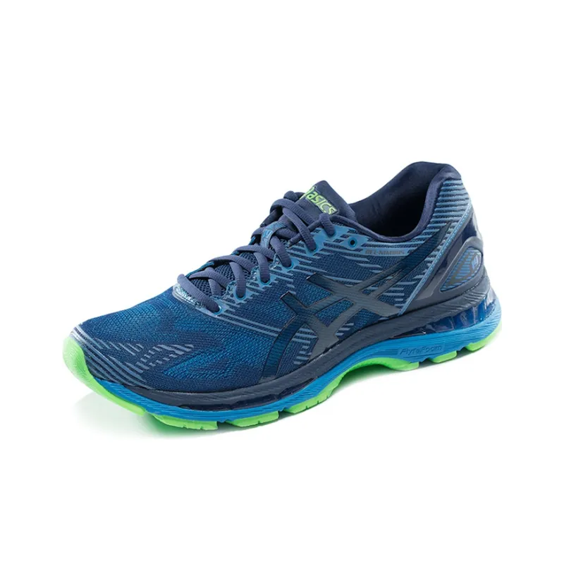 Asics GEL-Nimbus 19 Running Shoes Men Low-Top Blue/Green-1