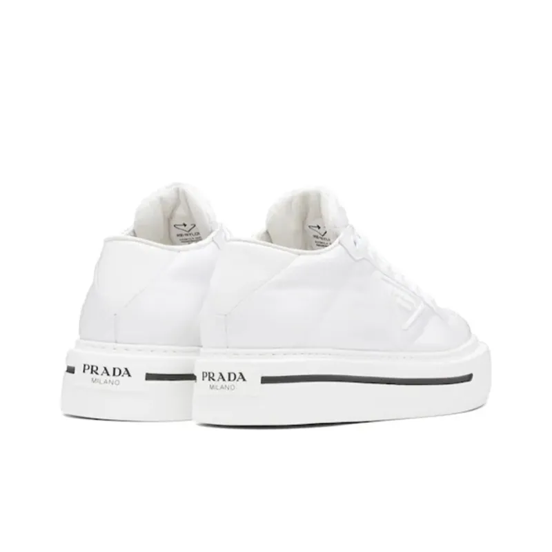 PRADA Macro Stylish Skateboarding Shoes Men's White-2