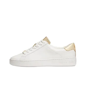 MICHAEL KORS Stylish Skateboarding Shoes Women's White Gold