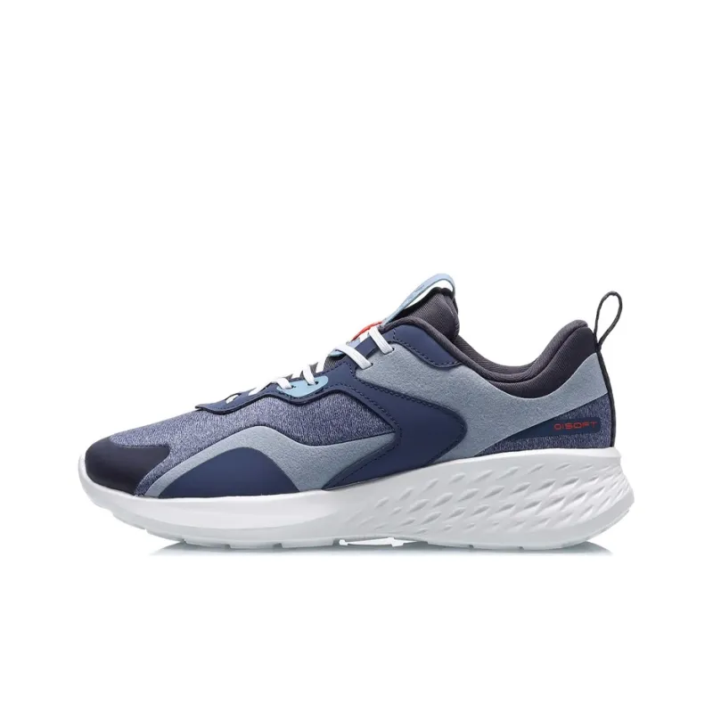 LiNing Cushioning Rebound Low-Top Running Shoes Men's Blue Gray-0