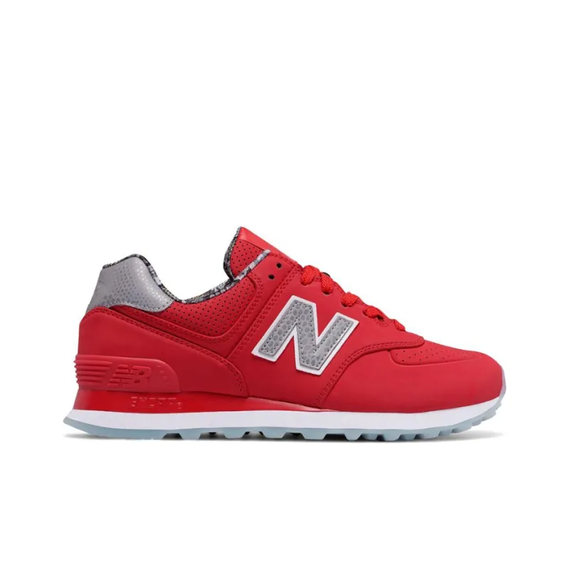 New Balance 574 Luxe Red Snakeskin Women's-1