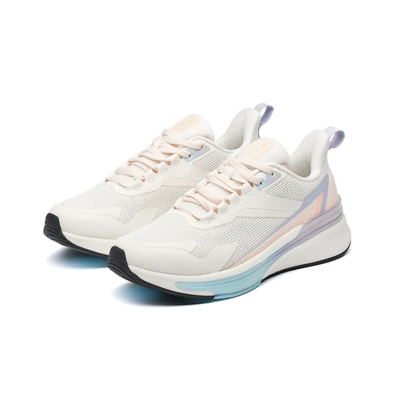 361° Cushioning, Slip Resistant, And Abrasion Resistant Low Top Running Shoes Women's White Purple-2