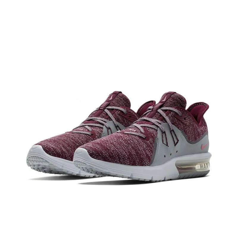 Nike Air Max Sequent Running Shoes Women's Low-Top Red/Gray-2