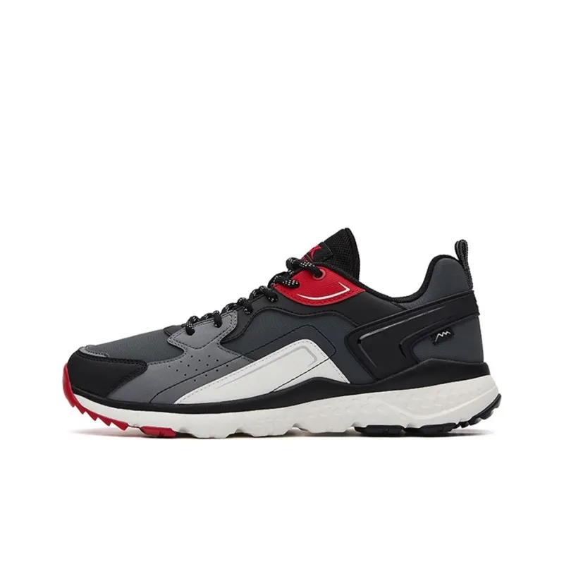 XTEP Low Top Running Shoes Men's Black Red-0