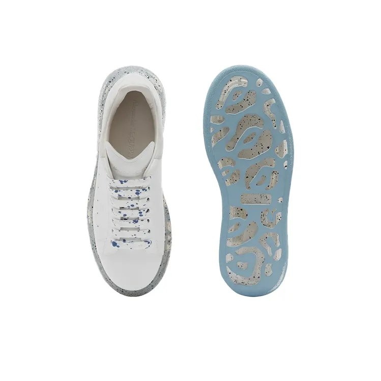 Alexander McQueen Oversized White Splatter Blue-4